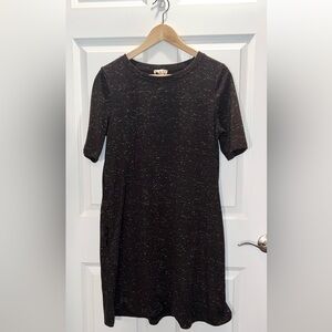 LILA ROSE Soft‎ & Stretchy Black Speckled Dress, soft & cozy.